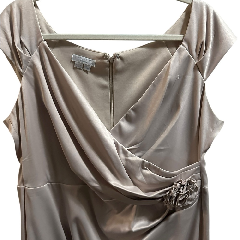 London Times Satin Cocktail Dress size 14 - Picture 3 of 8
